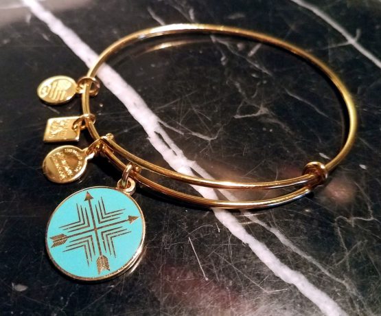 Alex and Ani Arrows of Friendship Union Bond Direction Bracelet Shiny Rafaelian Gold