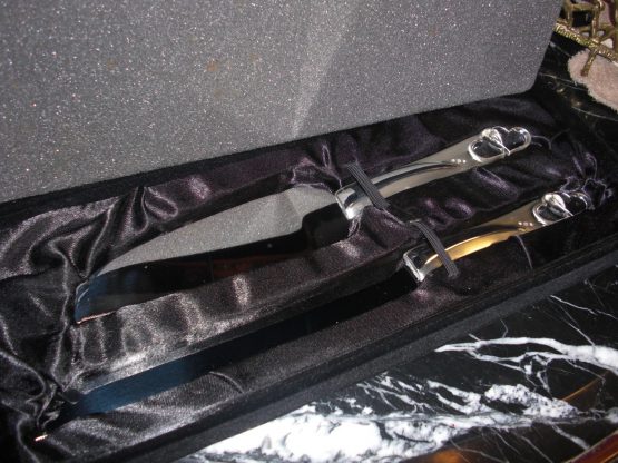 Things Remembered Stainless Steel Heart Handle Cake Knife Wedding Serving Set