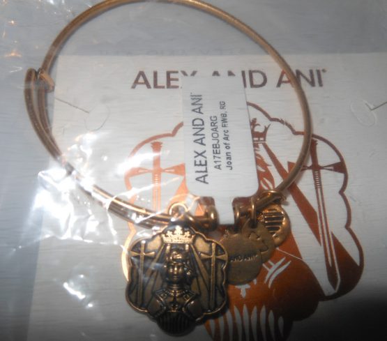 Alex And Ani Joan Of Arc Courage Charm Rafaelian Gold Bracelet