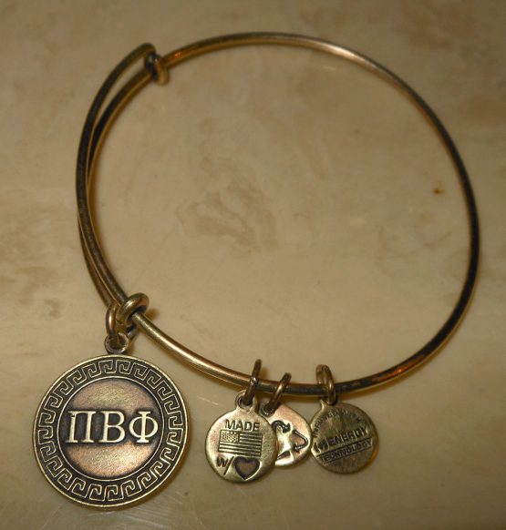 Alex And Ani Pi Beta Phi Fraternity Charm Copper Gold Bracelet