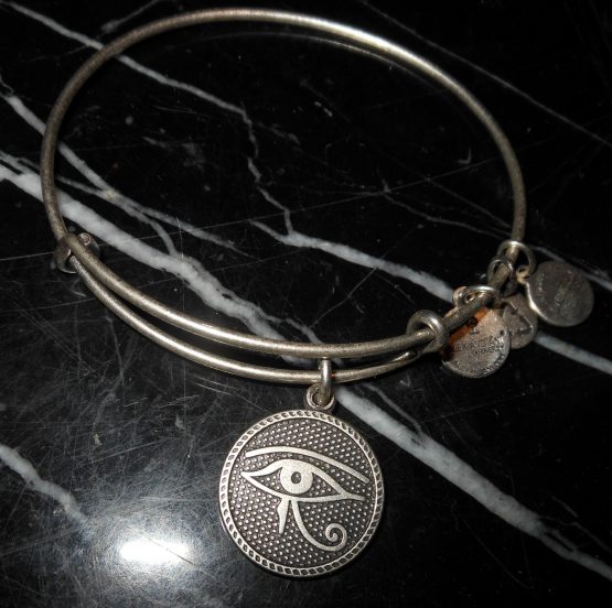 Alex And Ani Ankh Egyptian Charm Rafaelian Silver Bracelet Bangle