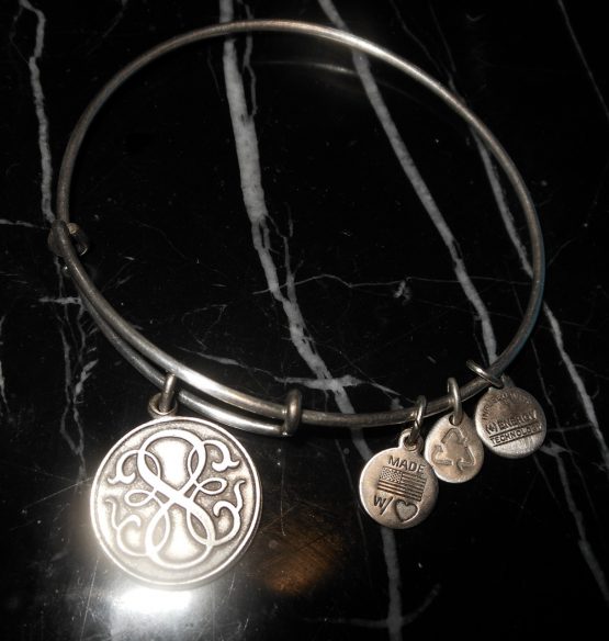 Alex And Ani Endless Loop Charm Silver Rafaeilian Bangle Bracelet