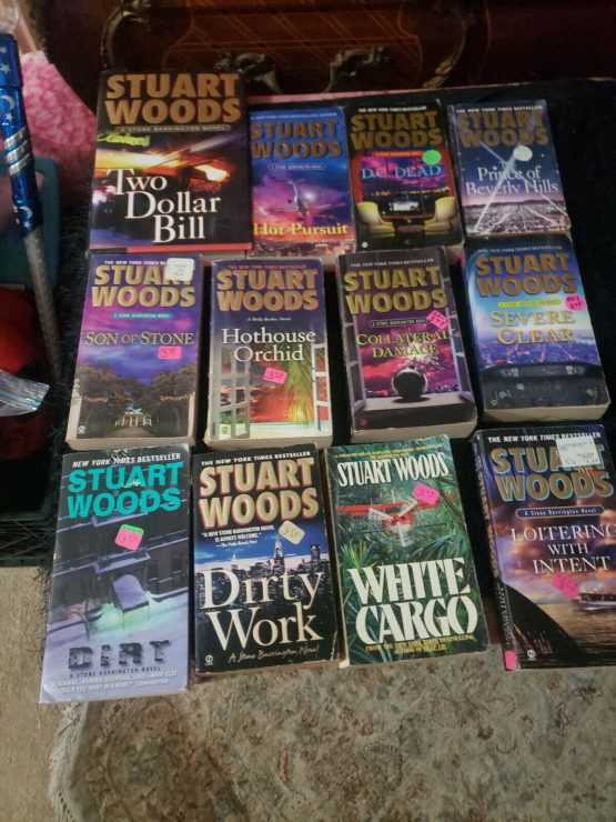 Stuart Woods Paperback 12 Book Lot Tense Thrillers Mystery and Action Novels