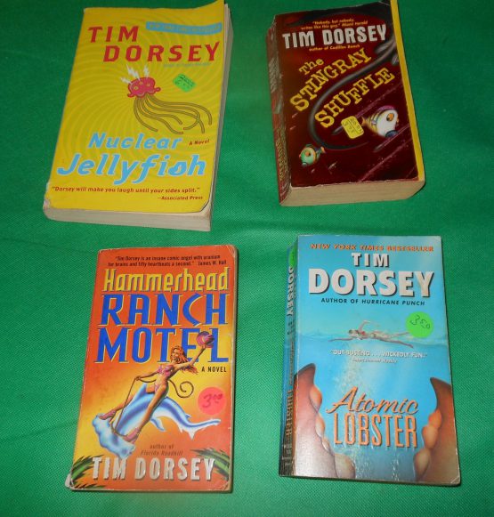 Lot of 4 Books by Tim Dorsey Atomic Lobster Hammerhead Ranch Motel