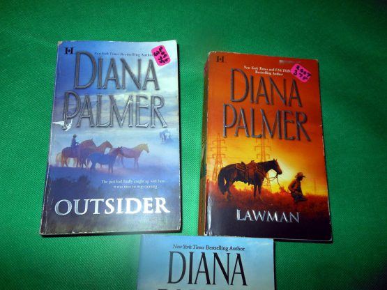 Lot of 3 Books Diana Palmer Paperback Vintage Outsider Lawman Denim & Lace