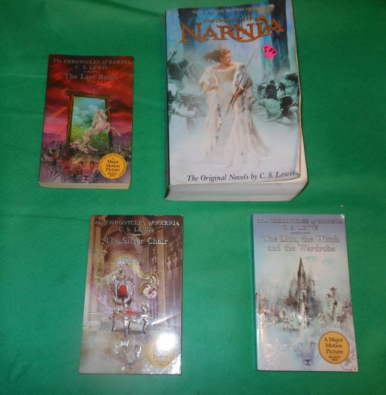 Lot of 4 Books The Chronicles of Narnia C S Lewis The Last Battle Silver Chair