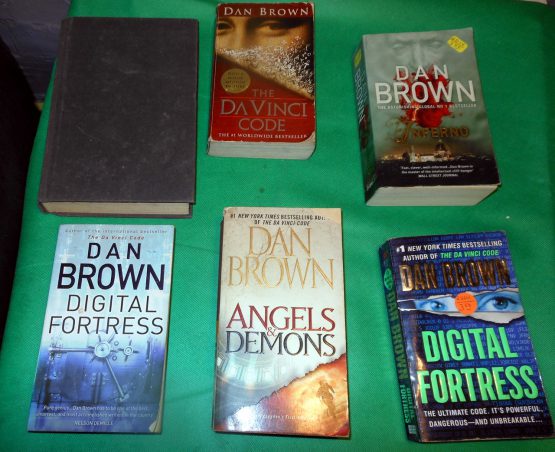 Lot of 6 Books Dan Brown The Da Vinci Code Digital Fortress Angel & Demons