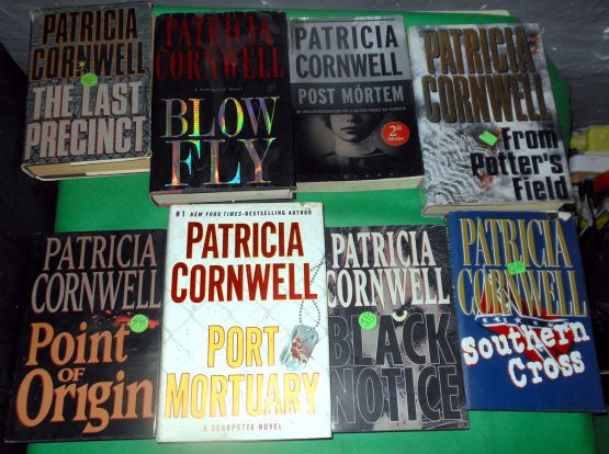 Lot of 8 Books by Patricia Cornwell Vintage Paperback Condition Port Mortuary Black Notice