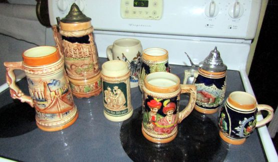 Lot of 8 Breweriana Steins Beer Mug Collectors Germany Japan Swiss Vintage Rare